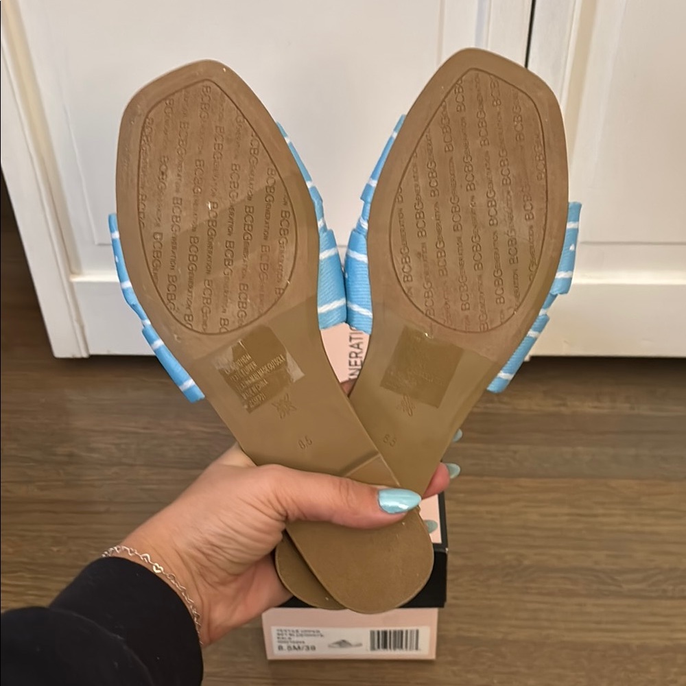 Bcbgeneration Blue Slide Sandals - image 2